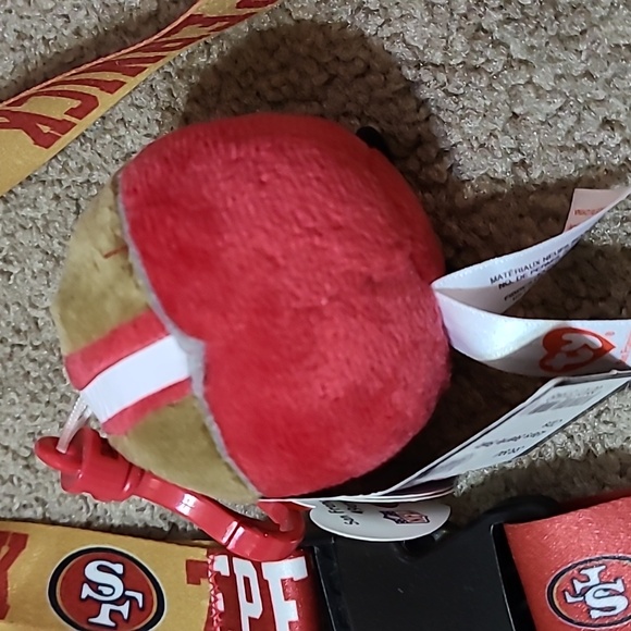 San Francisco 49ers Red and Gold Lanyard with TY Plush Toy-NFL - Picture 3 of 3